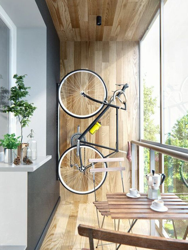 wood wall bike
